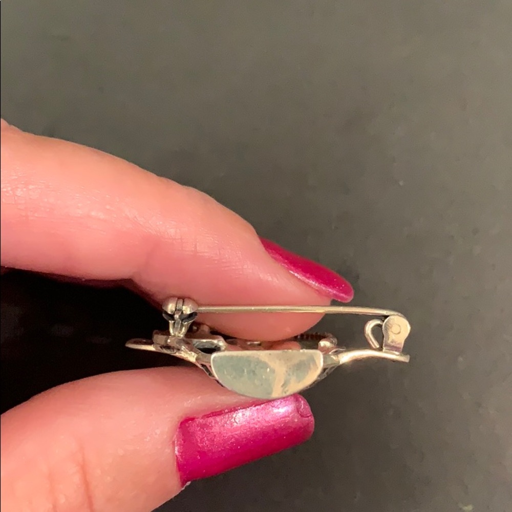 Vintage Sterling Silver Flower Basket Brooch - Picture 7 of 15